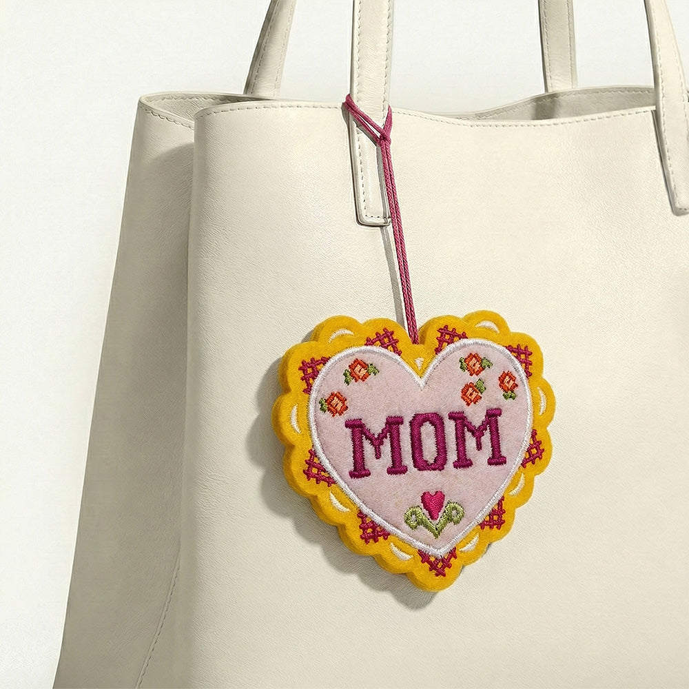 Stitched with Love Mom HeartFelt Charm Card™