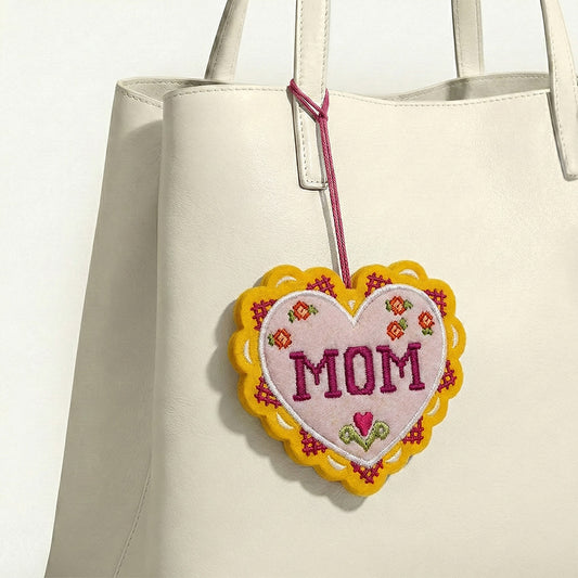 Stitched with Love Mom HeartFelt Charm Card™