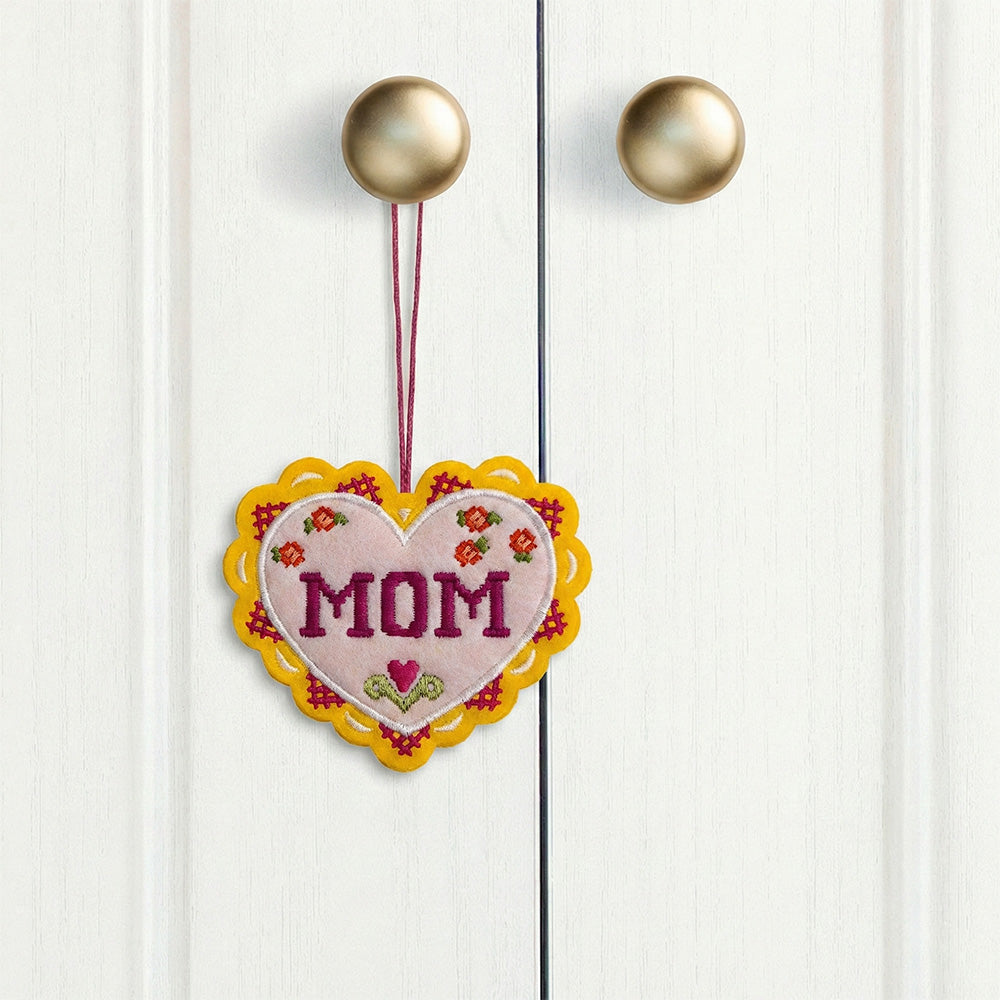Stitched with Love Mom HeartFelt Charm Card™
