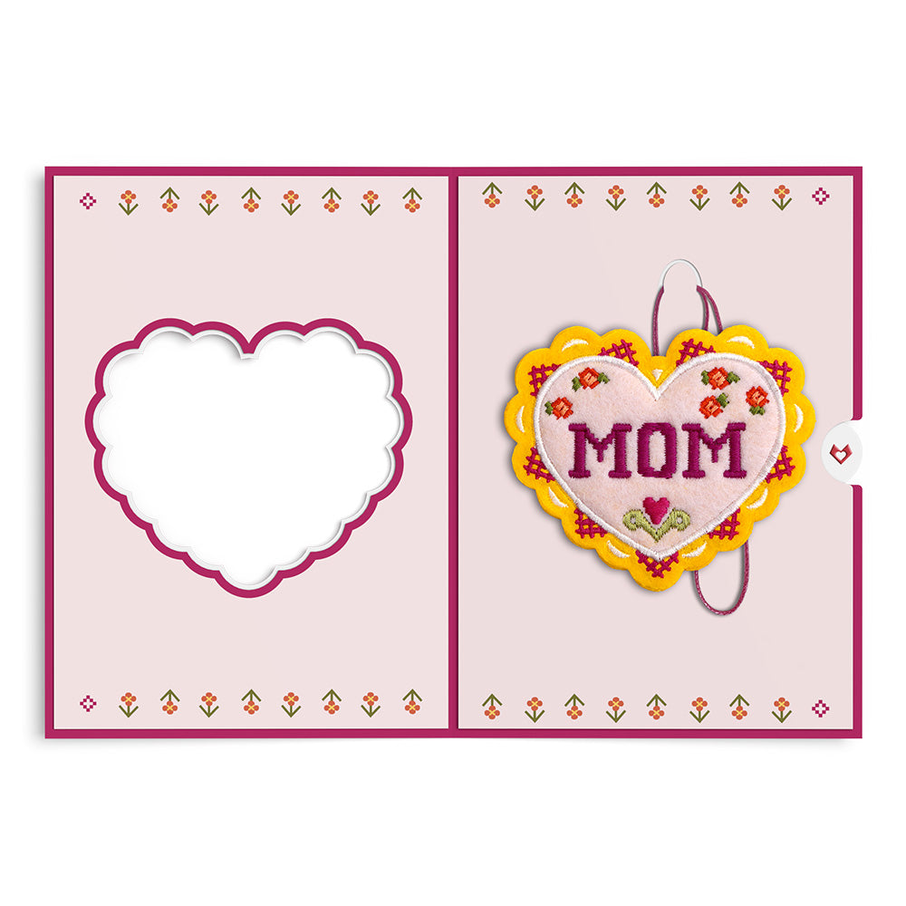 Stitched with Love Mom HeartFelt Charm Card™