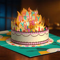 Too Many Candles Birthday Music and Lights Pop-Up Card