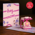 'Hey Mom' Vintage Phone Music and Lights Pop-Up Card