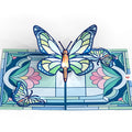 Stained Glass Butterfly Light-Up Pop-Up Card