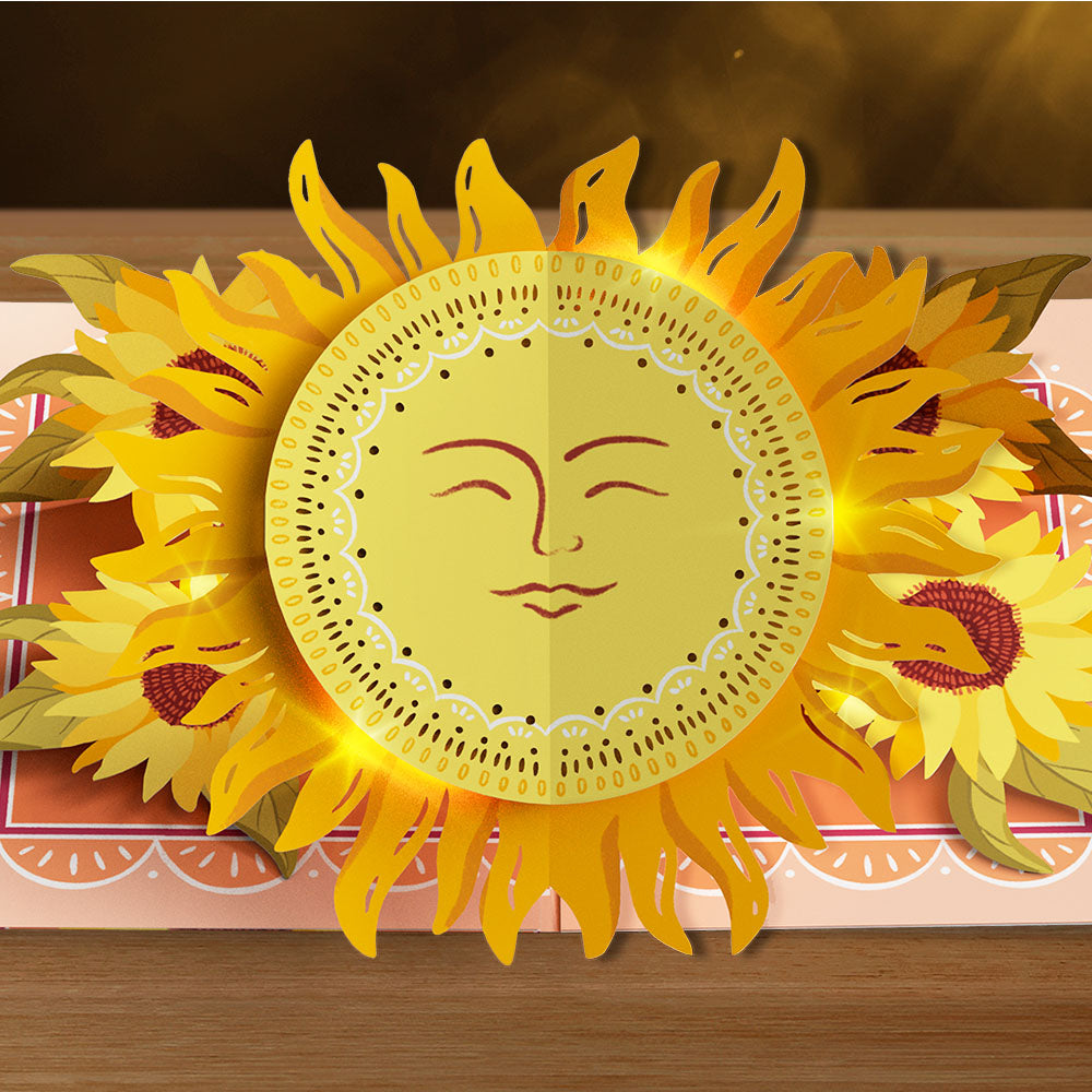 You Are My Sunshine Music and Lights Pop-Up Card & Bouquet Bundle