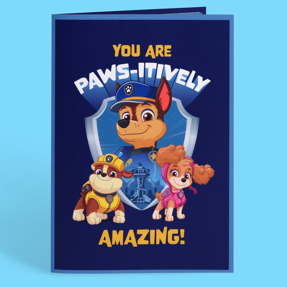 PAW Patrol Chase 'Paws-itively Amazing' Plushpop Card