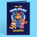 PAW Patrol Chase 'Paws-itively Amazing' Plushpop Card
