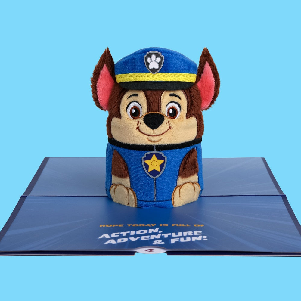 PAW Patrol Chase 'Paws-itively Amazing' Plushpop Card