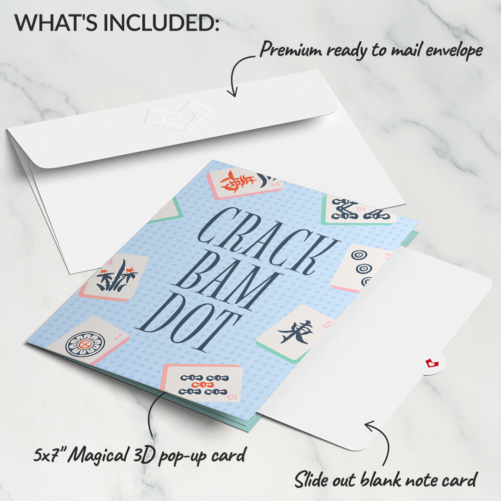 Crack Bam Dot Mahjong Pop-Up Card