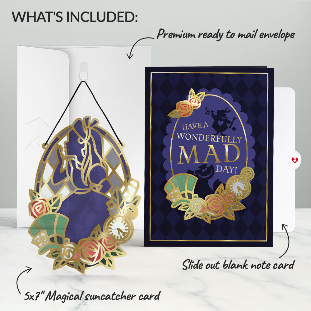 Disney's Alice in Wonderland Always Curious Suncatcher Card