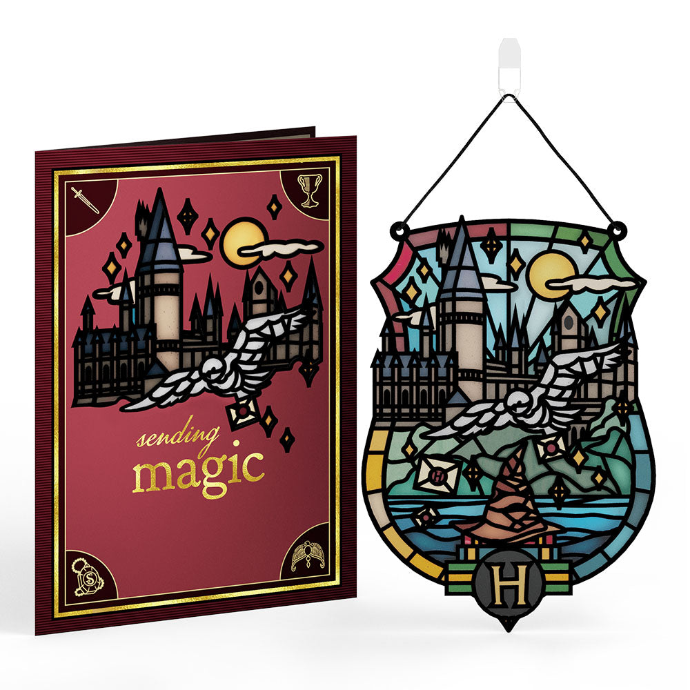 Harry Potter™ Sending Magic Hogwarts™ Suncatcher Card
