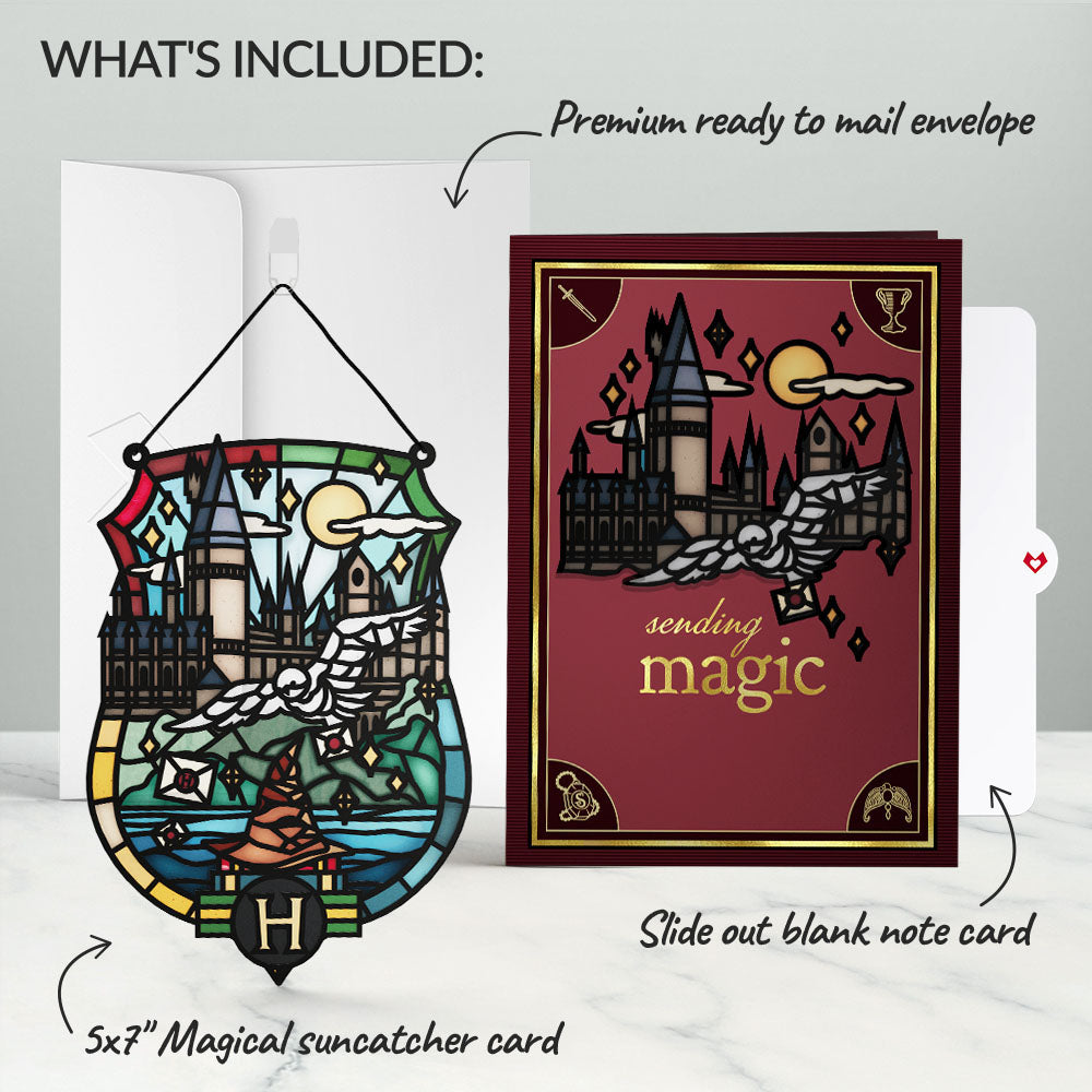 Harry Potter™ Sending Magic Hogwarts™ Suncatcher Card