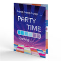 Robot Birthday Party Music and Lights Pop-Up Card