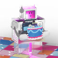 Robot Birthday Party Music and Lights Pop-Up Card
