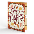 Give Thanks Turkey Music and Lights Pop-Up Card