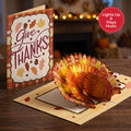 Give Thanks Turkey Music and Lights Pop-Up Card