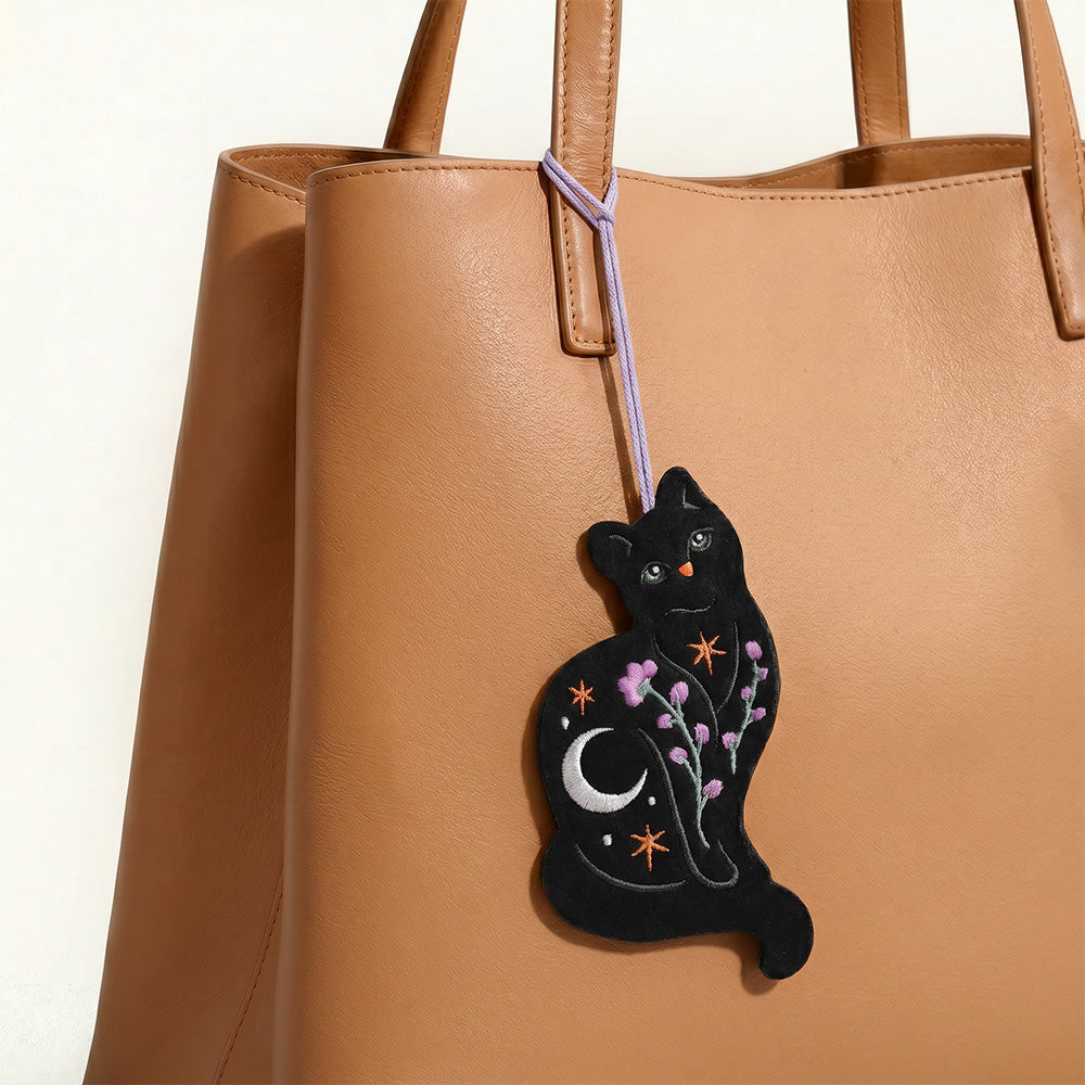 Mystic Black Cat HeartFelt Charm Card™ & Suncatcher Bouquet Bundle