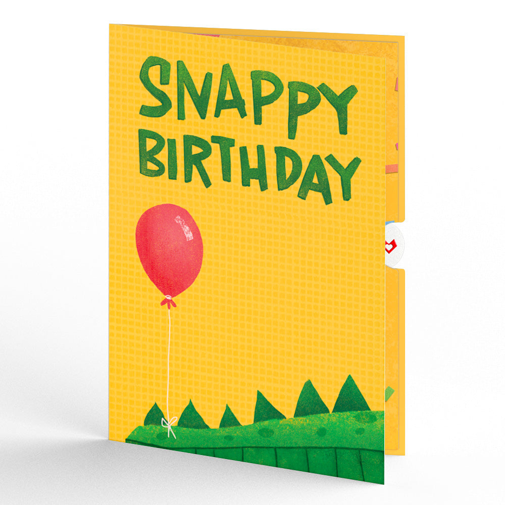 Snappy Birthday Alligator Pop-Up Card & Light-Up Bouquet Bundle