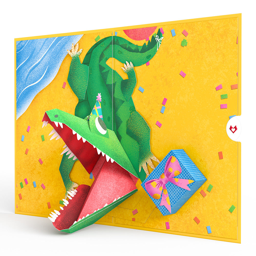Snappy Birthday Alligator Pop-Up Card