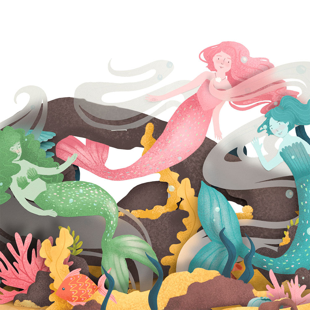 Magical Mermaid Birthday Pop-Up Card & Glitter Bouquet Bundle