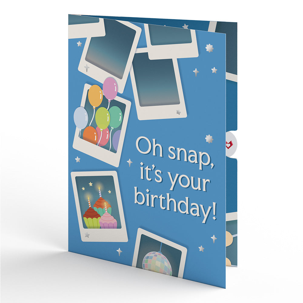 Oh Snap, It's Your Birthday Music and Lights Pop-Up Card