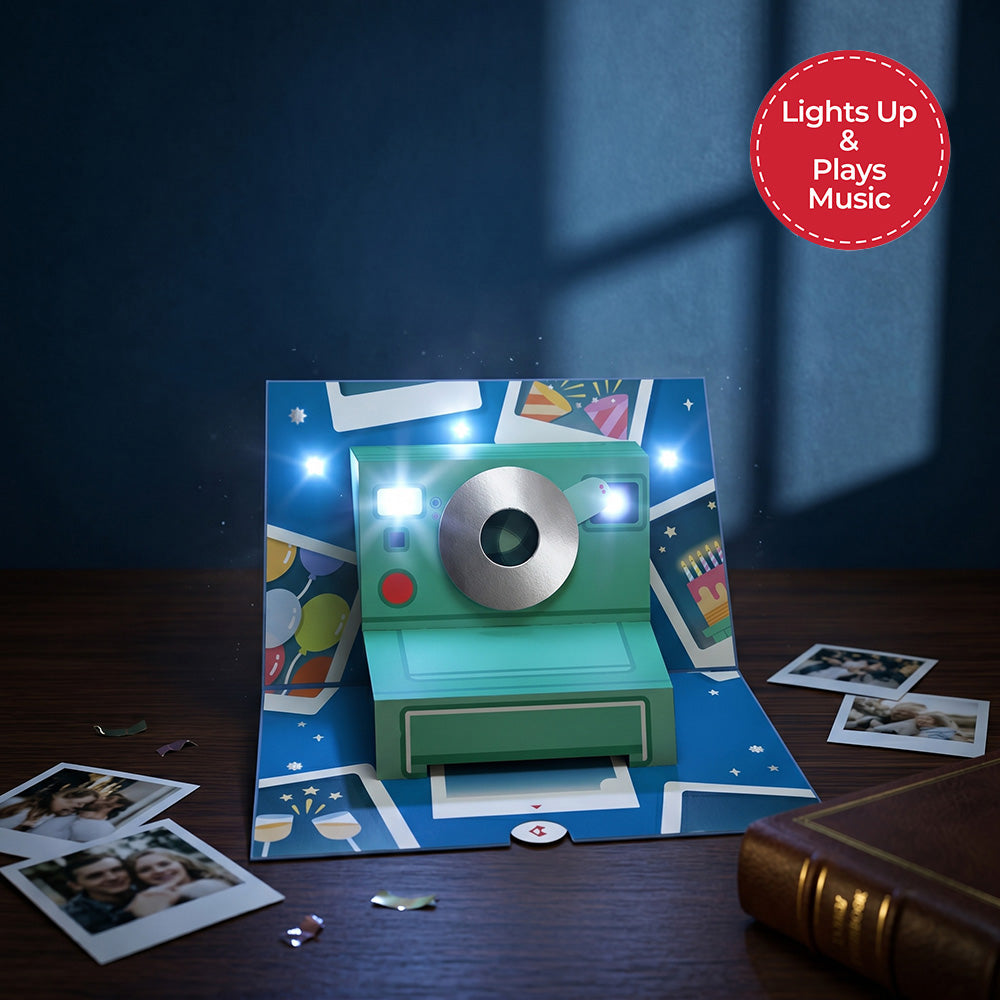 Oh Snap, It's Your Birthday Music and Lights Pop-Up Card