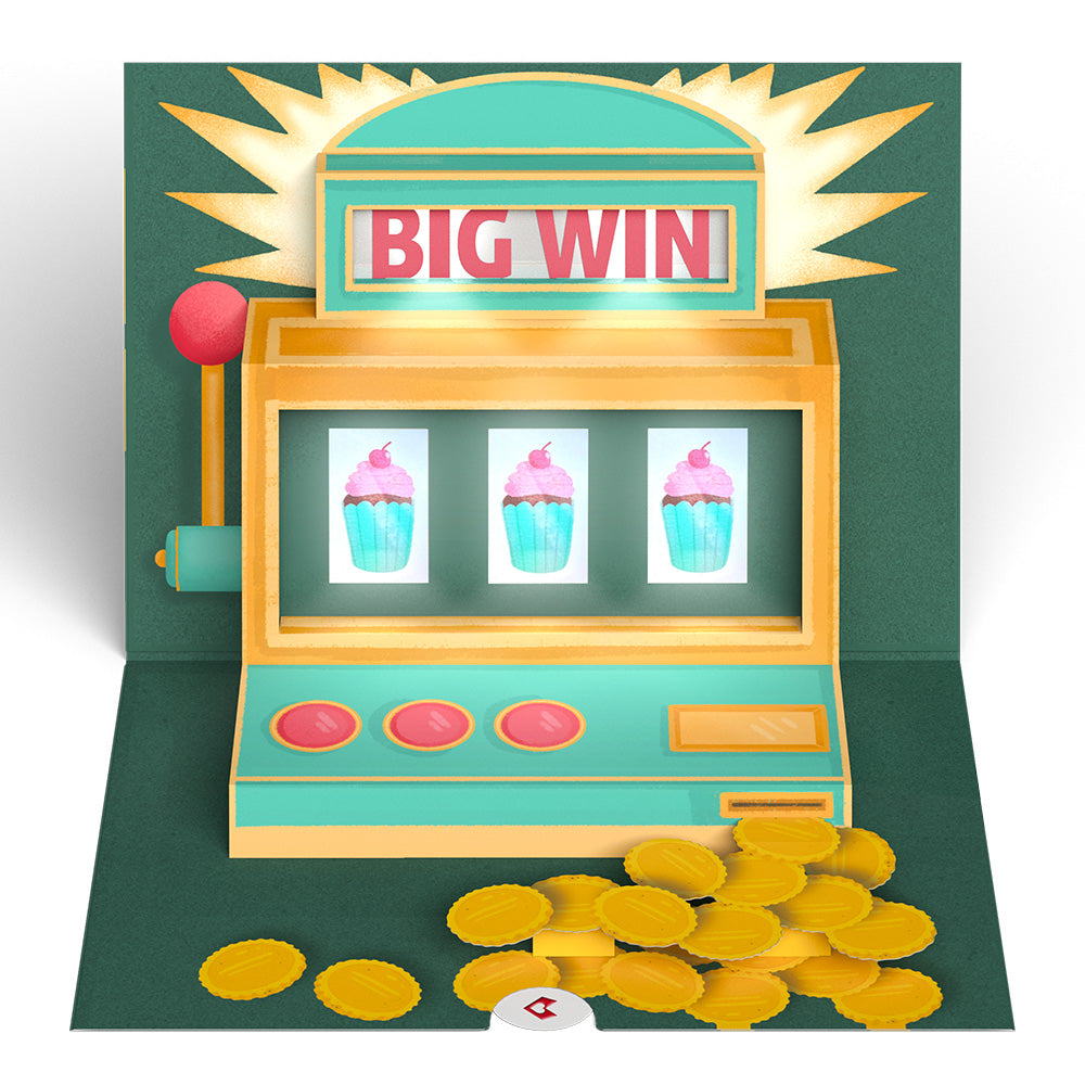 Big Win Birthday Music and Lights Pop-Up Card