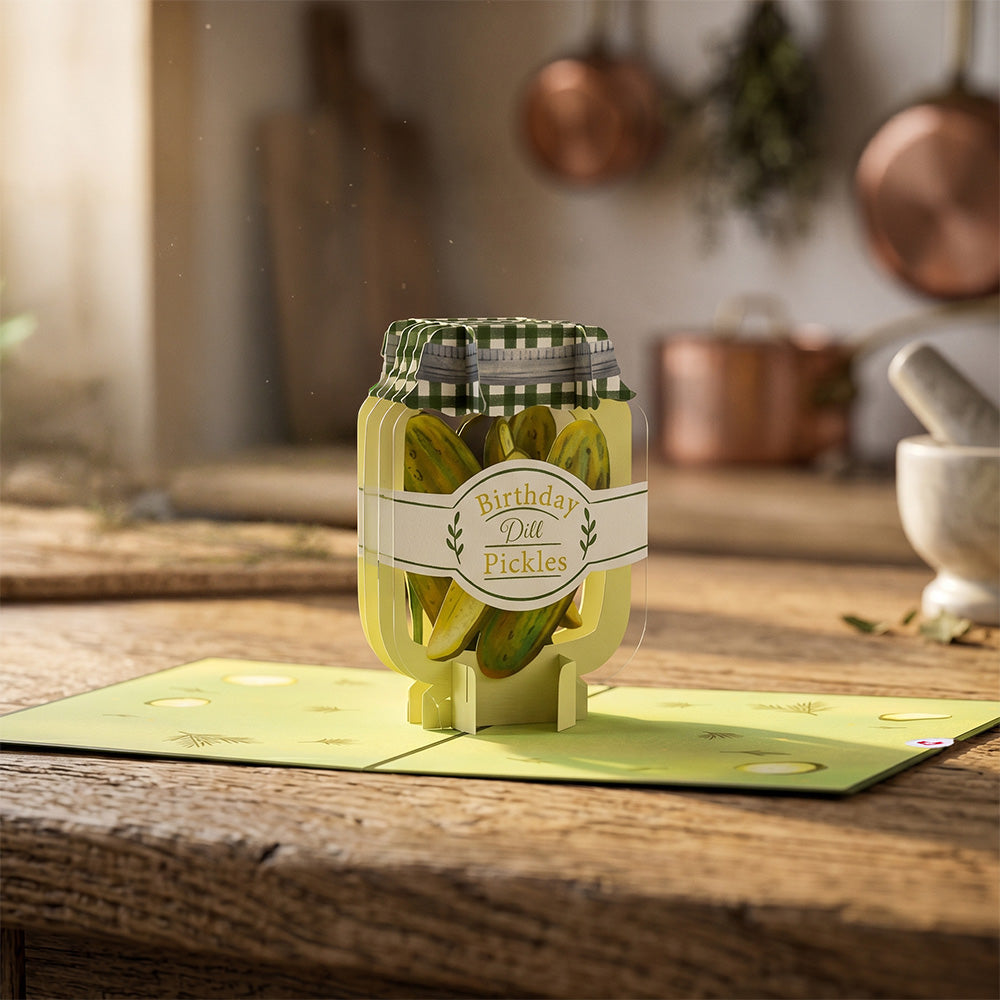 Dill-lightful Birthday Pickles Pop-Up Card