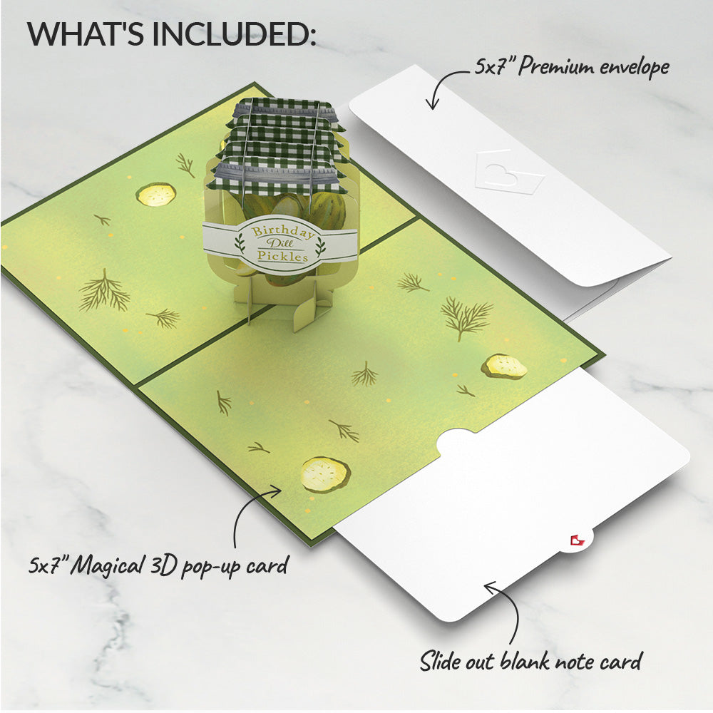 Dill-lightful Birthday Pickles Pop-Up Card