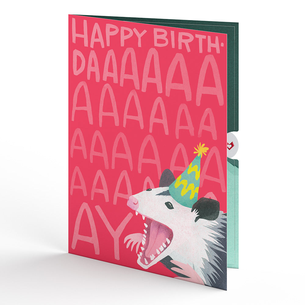 Awe-ssum Possum Birthday Pop-Up Card