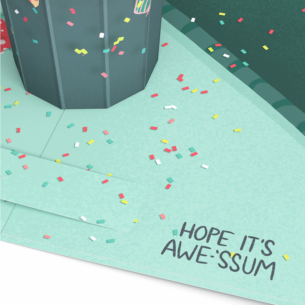 Awe-ssum Possum Birthday Pop-Up Card & Glitter Bouquet Bundle