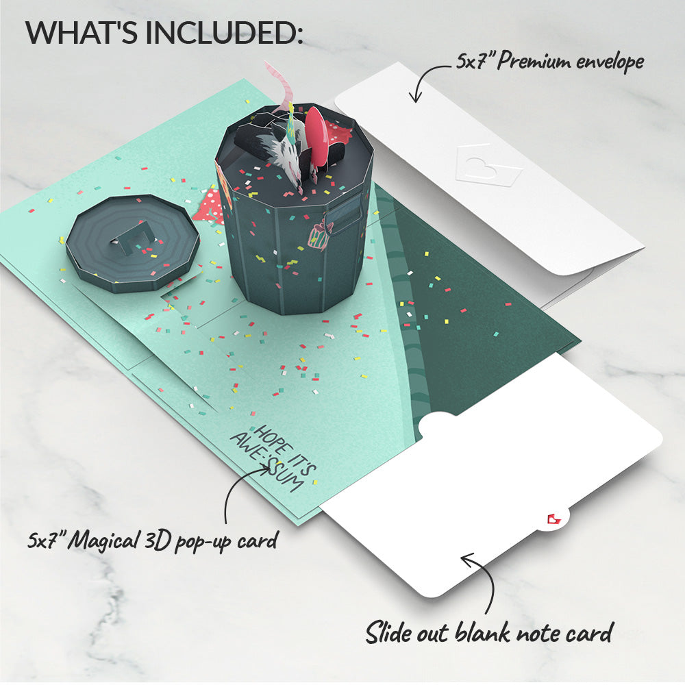 Awe-ssum Possum Birthday Pop-Up Card