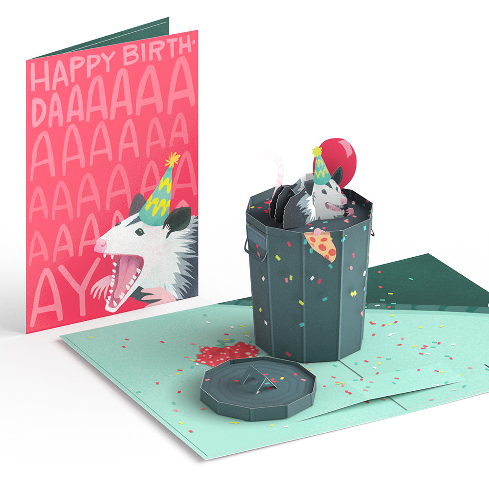 Awe-ssum Possum Birthday Pop-Up Card & Glitter Bouquet Bundle