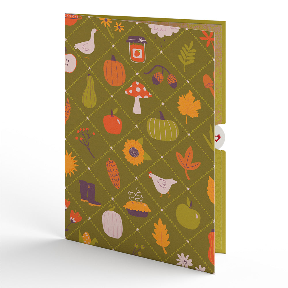 Fall Rustic Farm Pop-Up Card & Suncatcher Bouquet Bundle
