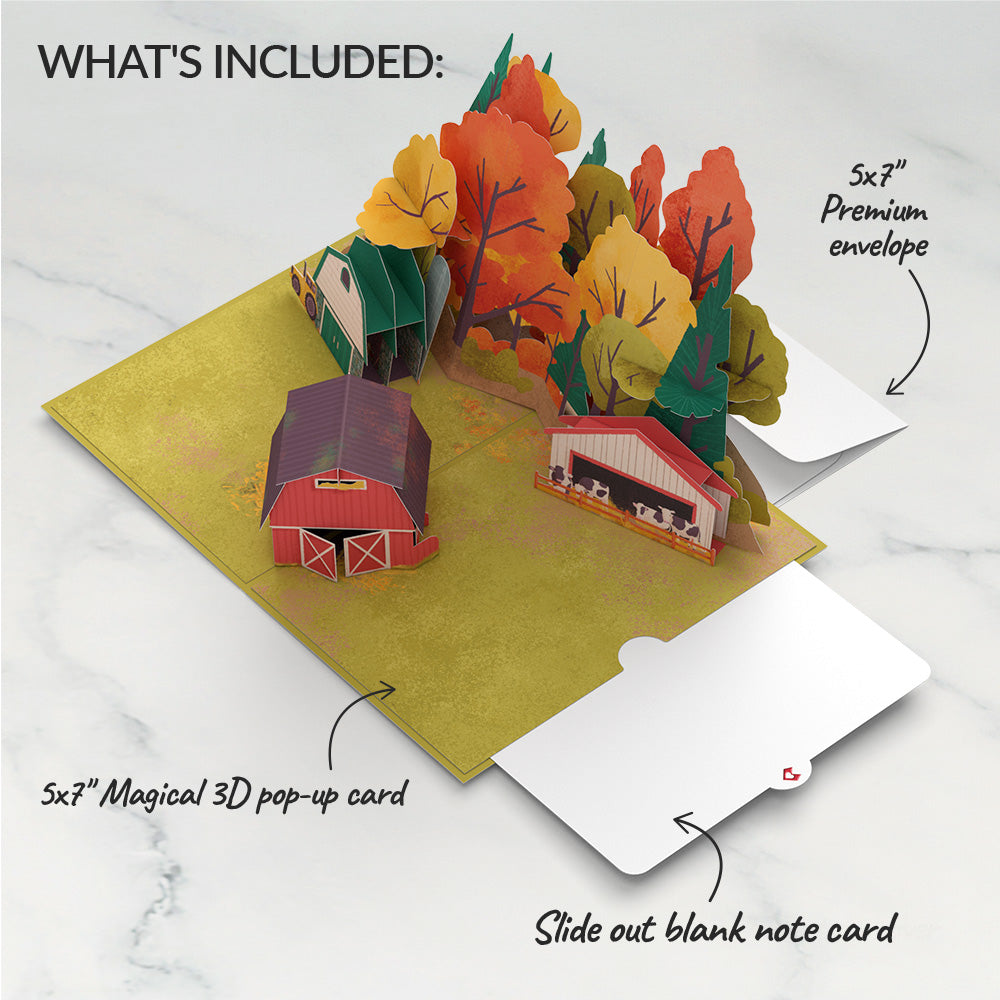 Fall Rustic Farm Pop-Up Card