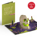 Keep it Creepy Halloween Skull Music and Light Pop-Up Card