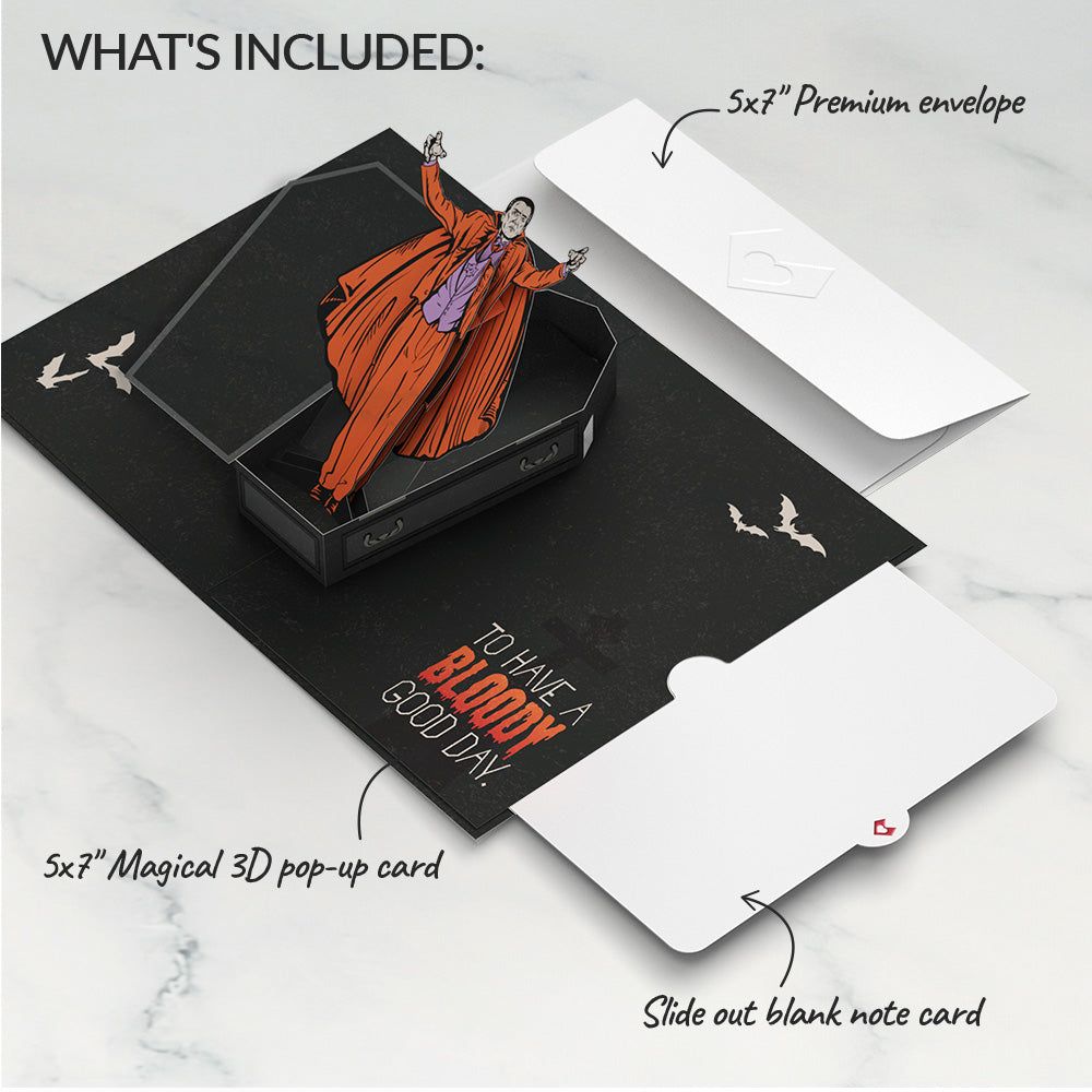 Universal Monsters Dracula Bloody Good Day Pop-Up Card