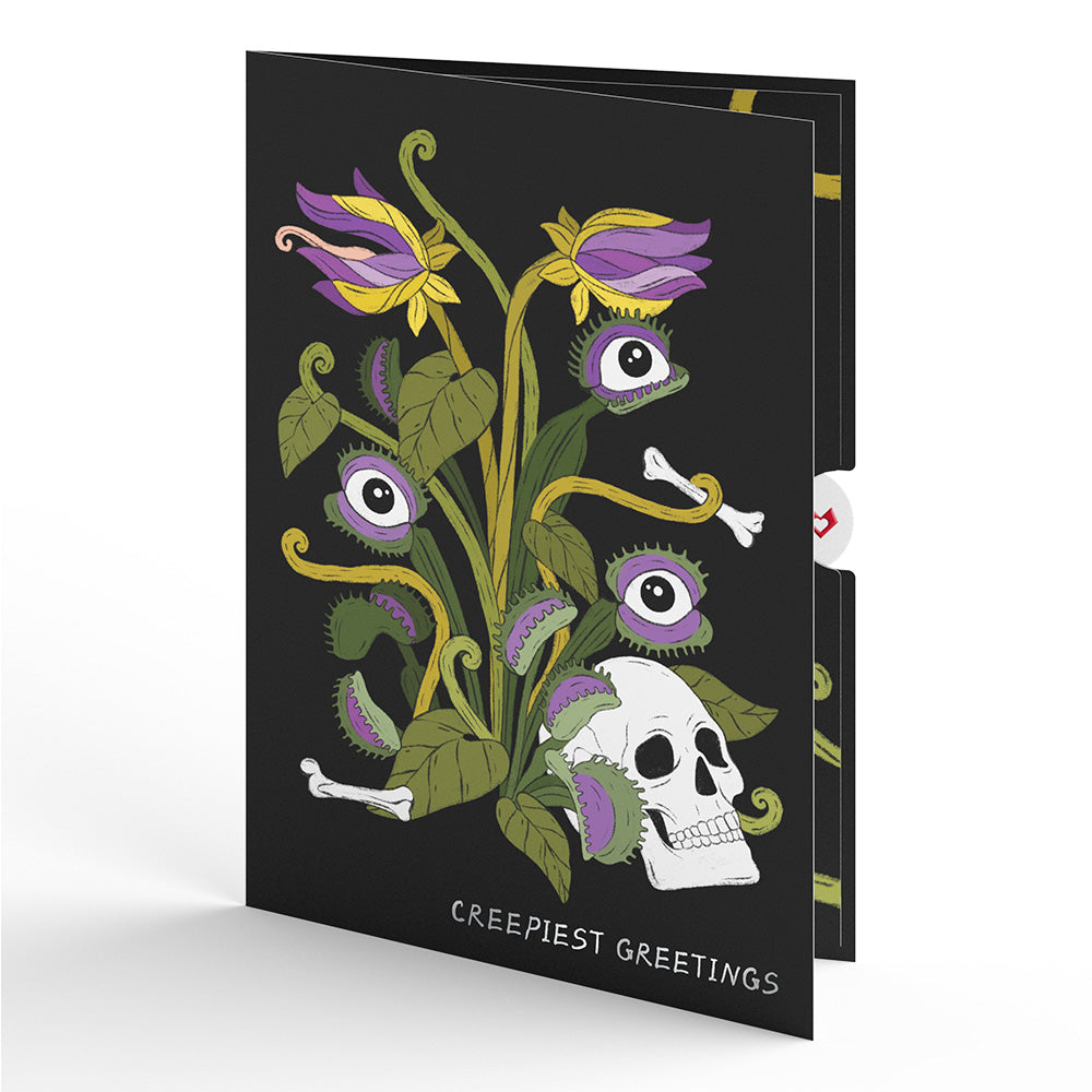 Creepiest Greetings Halloween Venus Flytrap Pop-Up Card