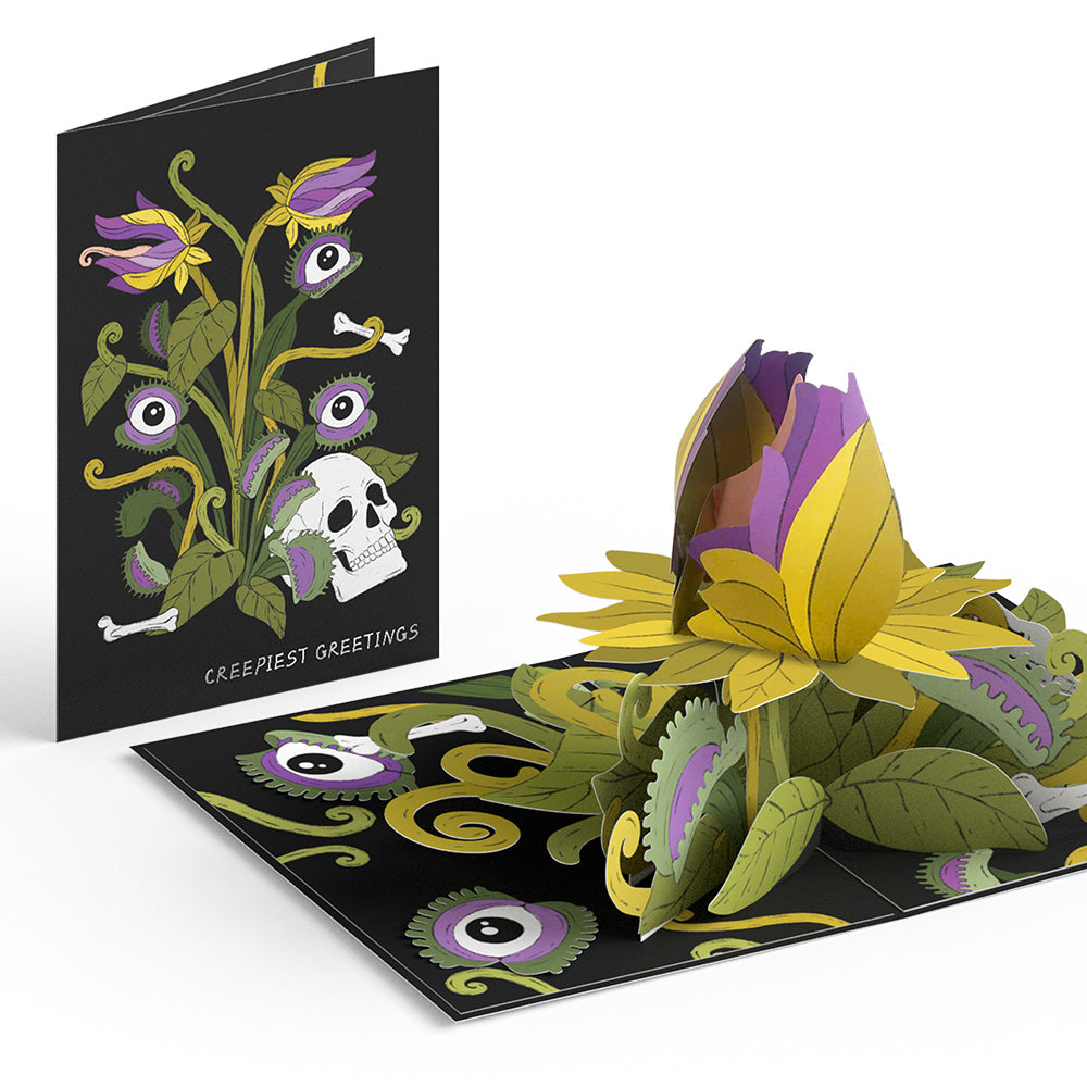 Creepiest Greetings Halloween Venus Flytrap Pop-Up Card