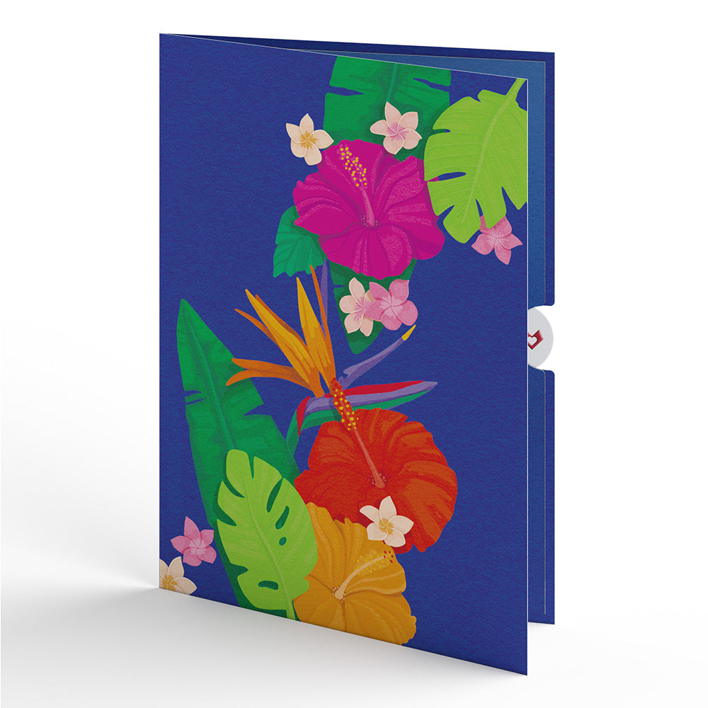 Tropical Floral Palm Pop-Up Card