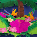 Tropical Floral Palm Pop-Up Card