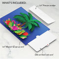 Tropical Floral Palm Pop-Up Card