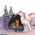 Winter Fox Peaceful Holiday Pop-Up Card