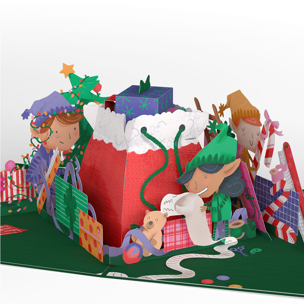 Merry Little Christmas Elf Pop-Up Card