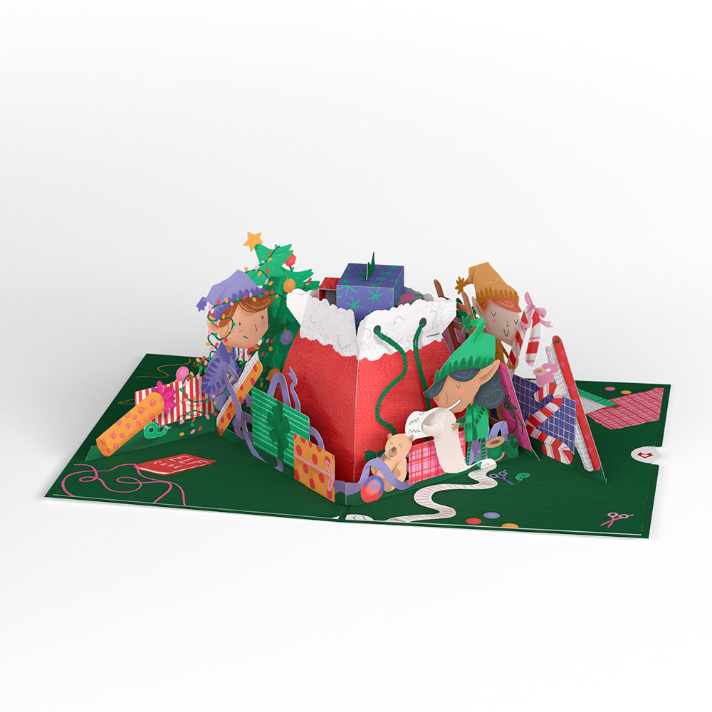 Merry Little Christmas Elf Pop-Up Card
