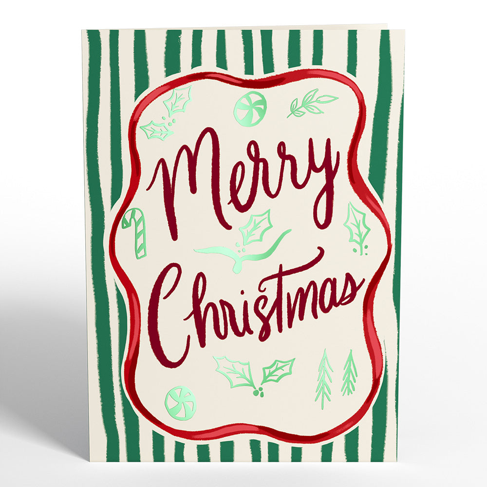 Merry Christmas Santa Classic Ornament Card