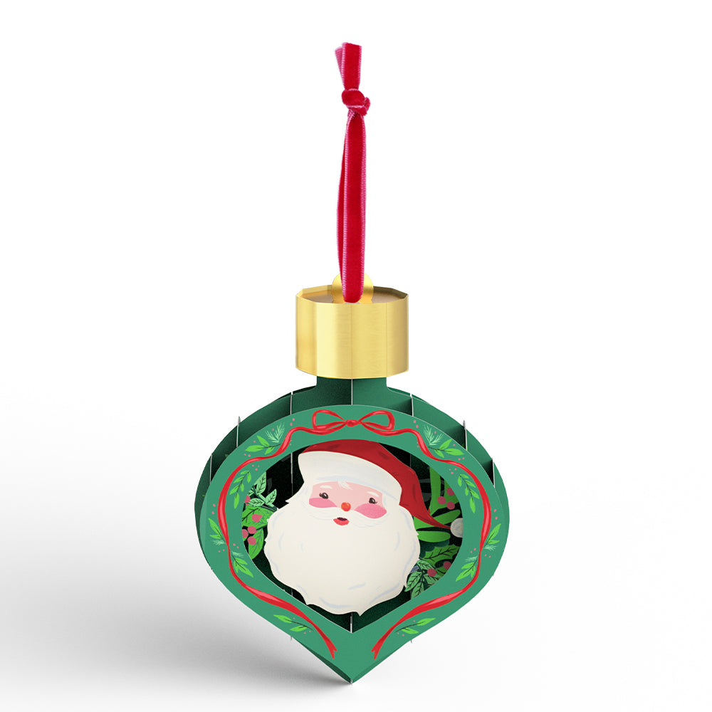 Merry Christmas Santa Classic Ornament Card