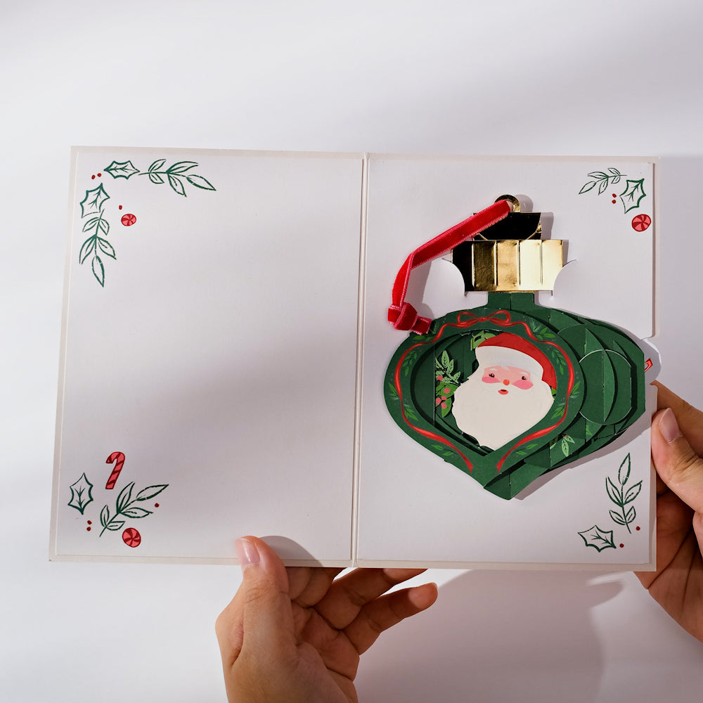 Merry Christmas Santa Classic Ornament Card