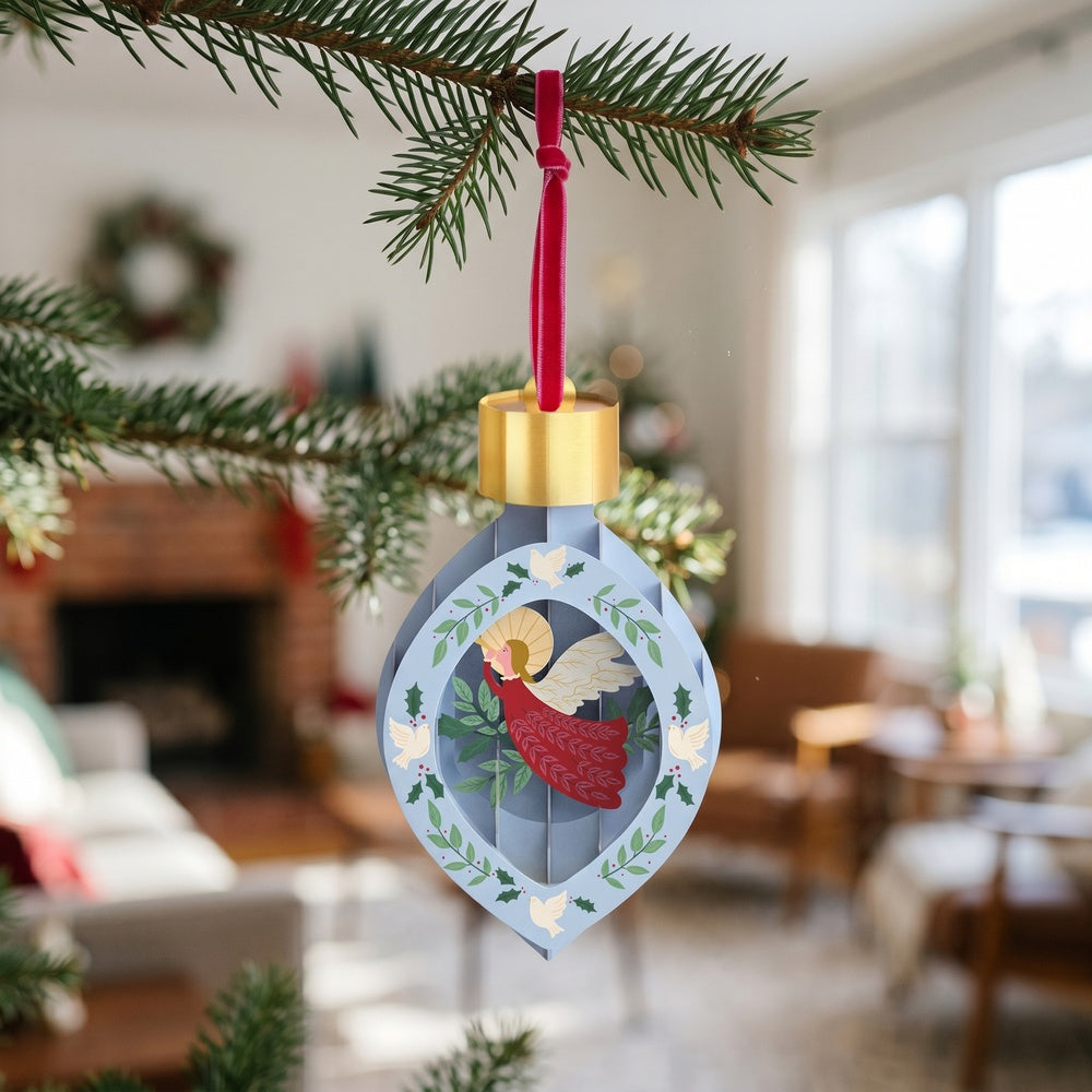 Joy to the World Angel Classic Ornament Card