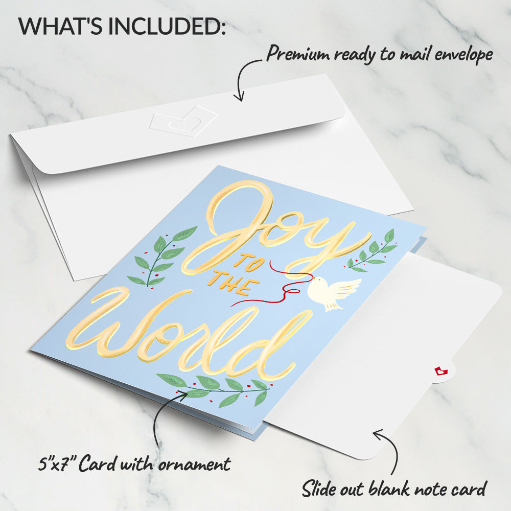 Joy to the World Angel Classic Ornament Card