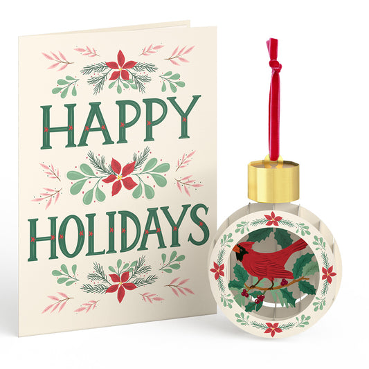 Holiday Cardinal Classic Ornament Card